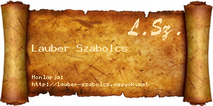 Lauber Szabolcs névjegykártya