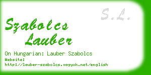 szabolcs lauber business card